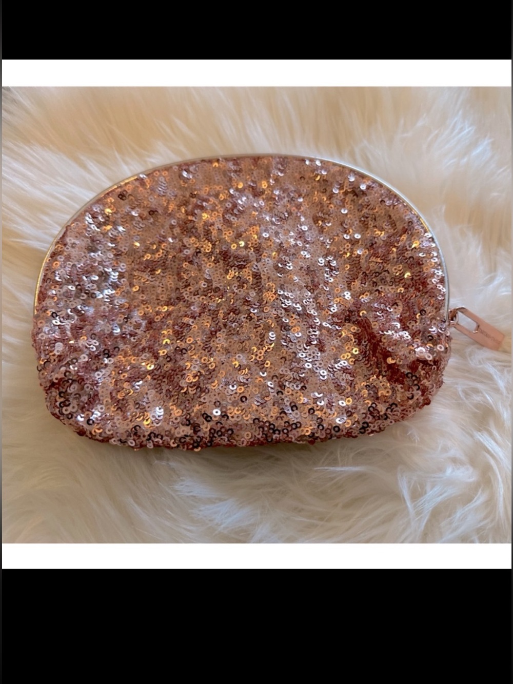 Tartan & Twine• Glam Rose Gold Glitter Beauty Bag - Picture 1 of 12